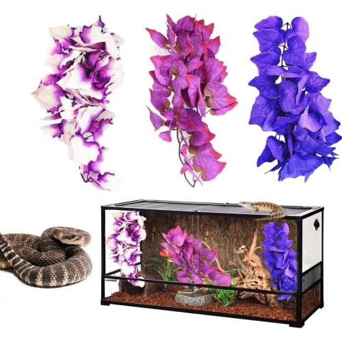 Realistic Decorative For Reptile Fish Tank Simulated Plant With Suction Cup Hanging Artificial Vine Pet Supplies Fake