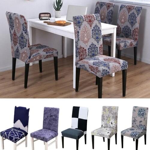 Removable Stretch Chair Covers Spandex Kitchen Dining Wedding Party Home Decor Office Short Chair Covers Seat