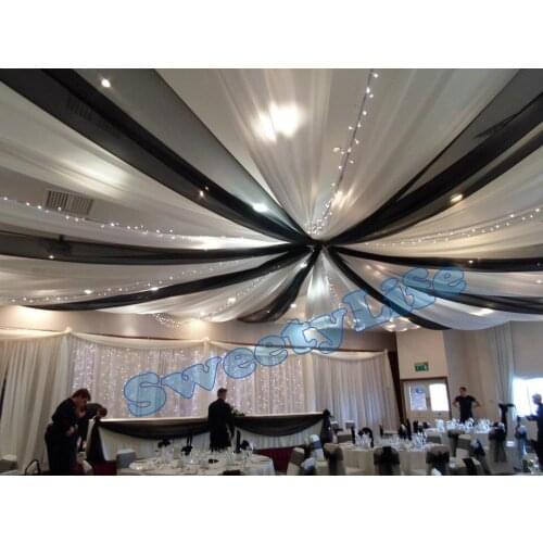 Wedding 12 pieces Ceiling Drape Canopy Drapery for decoration color mixture Roof decoration Banquet supply