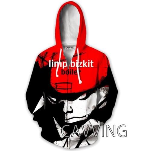 New Fashion 3D Print Limp Bizkit Zipper Hoodies Zip Up Hooded Sweatshirts Harajuku Hoodie Hip Hop Sweatshirts