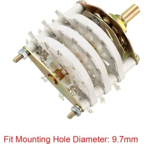 UXCELL 1/3 Pole 6/9 Throw Switch 10 Position 1/3 Deck Band Channel Rotary Switch Selector radio TV Electronic Devices Metal 1PCS