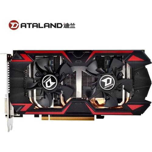 DATALAND R9 380 4GB Graphics Cards GPU For AMD Radeon R9-380 R9380 Video Card Computer Game Map 1792SP 980MHz Mainstream Used