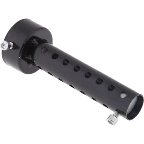 Exhaust Muffler Round Removable Silencer 5.5 inch Metal Fit for Motorcycle Exhaust Pipes (Baffle O.D. 48mm/1.9inch) - Black