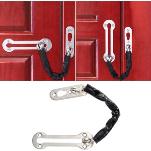 Stainless Steel Door Safety Lock Guard Chain Security Bolt Locks Cabinet Latch DIY Home Hotel Office Security Tools Gold Silver