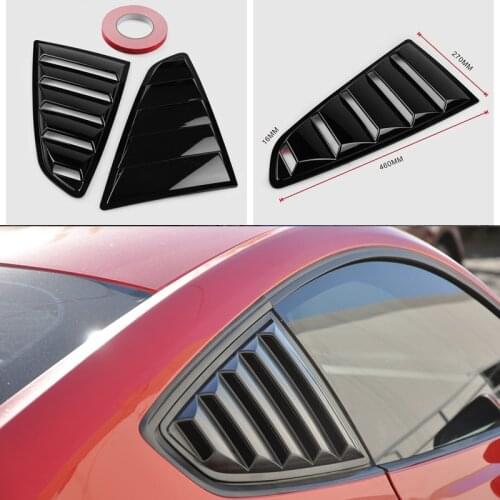 1 Pair Side Window Louvers For 15-18 Ford Mustang 5 Outlets Air Vent Car Styling Exterior Wind Net Accessory Decoration Sticke