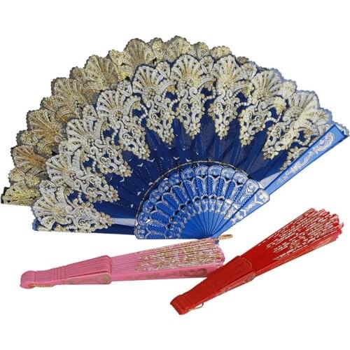 1Pc Creative Portable Chinese Style Ladies Folding Handheld Fan Dance Wedding Party Decoration Photography Props