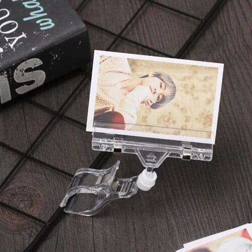 1PC Clear Plastic POP Advertising Clips Sign Display Price Label Tag Clip Holders In Supermarket Retails Office Binding Supplies