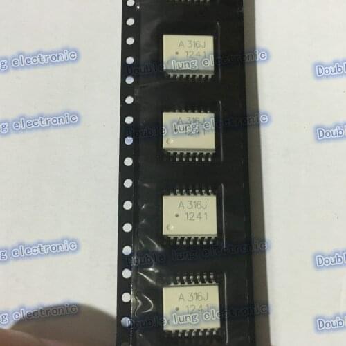 10PCS/LOT HCPL-A316J A316J HCPL-316J 2.5A Gate Driver Optical Coupling 5000Vrms 2 Channel 16-SO