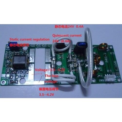 100W FM VHF 80Mhz-170Mhz RF Power Amplifier amp Board AMP KITS For Ham Radio with MRF186 Transistor