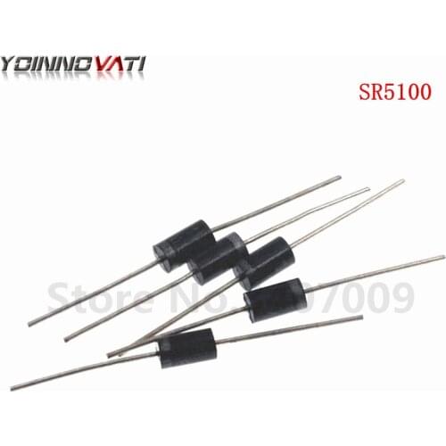 20PCS/Lot SR5100 SB5100 5A/100V DO -27 SB5100 Schottky Diode New Original