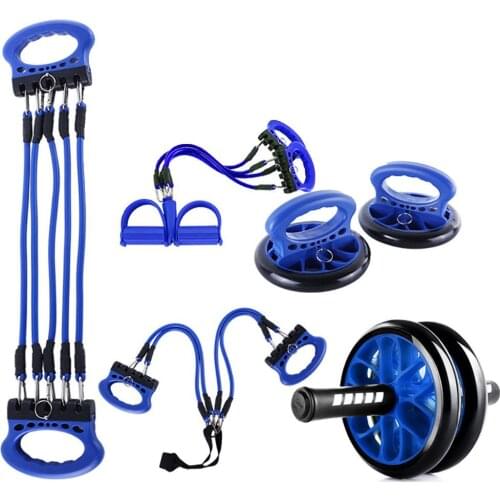 5-in-1 Abdominal Roller Wheel Push-UP Support Rack Gym Fitness Equipment Kit Indoor Exercise Kit Indoor Fitness Equipments Set