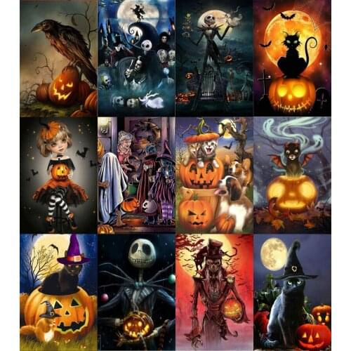 Full Square&round 5D DIY Diamond Painting Halloween gift Animal eagle cat Diamond Embroidery Cross Stitch Mosaic Sticker Gift