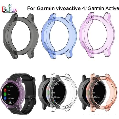 BEHUA Ultra-Thin TPU Transparent Screen Protection Watch Case For Garmin vivoactive 4 / Garmin Active clear Protector Cover new