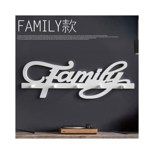 American EnUSA glish word decorative hanger creative clothing shop entrance door living room wall key hook