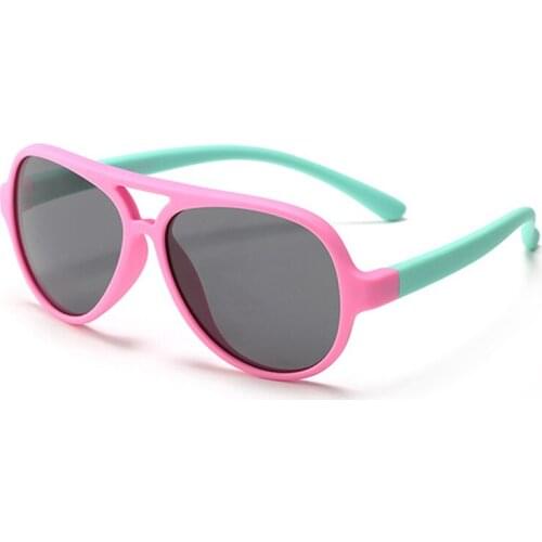 MAXJULI Round Kids Polarized Sunglasses For Boy Girls Children Eyeglasses Baby TR90 Flexible Safe Sun Glasses UV Protect 7009