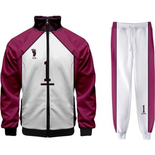 2020 Japan Anime Haikyuu Cosplay Costume Fukurodani Volleyball Club Akaashi Keiji Bokuto Koutarou Hoodies Sweatshirts Set Pants