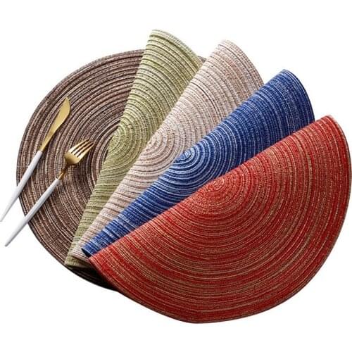 Round Cotton Woven Table Mats Bowl Heat Insulation Pads Placemats for Table Modern Home Decor Nordic Kitchen