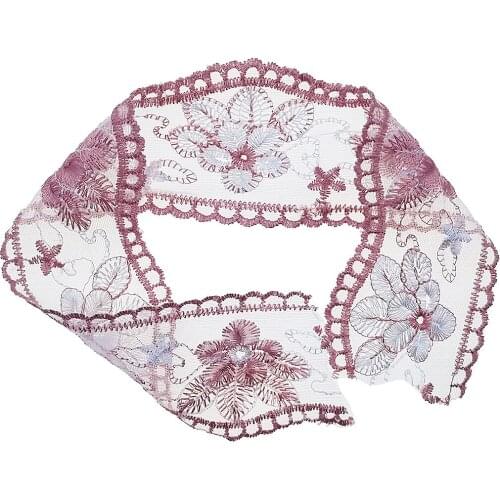 1Yd Embroidery Lace Goldman Lace Trim DIY Clothing Sewing Accessories 7.2CM Wide