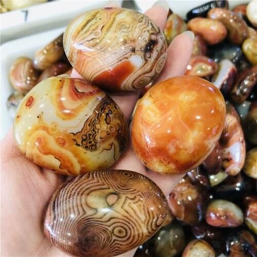 Madagascar Natural Sardonyx Agate Crystal Tumbled stone Silk Agate Mineral Specimen Polished Reiki healing Decor