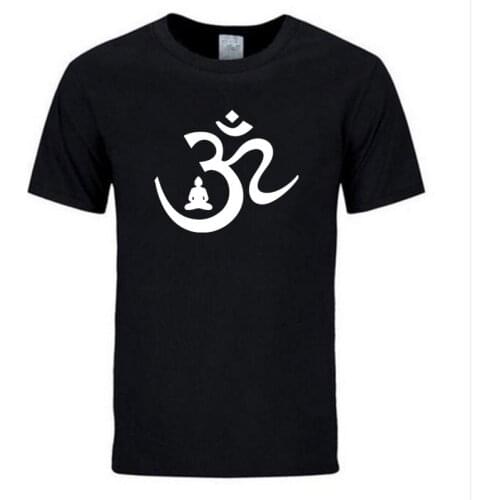 Man Summer Fashion Brand Clothing OM Symbol Buddha Meditation Buddhism Print T Shirt Men Casual Short Sleeve Tee Tops