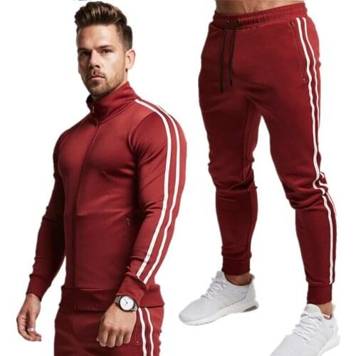 2021Mens Set Autumn Winter Men Sportswear 2 Piece Sport Suit Jacket+Pant Sweatsuit Men Clothing basketball Tracksuit Set New