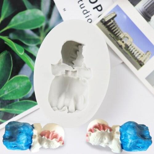 Handmade Soap Mold Tool DIY Baking Mold Cute Sleeping Baby Baby Cake Mold Fondant Silicone Mold Cake Decoration Tool