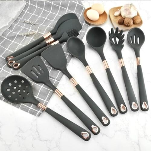 SDGRP Cooking Tools Set Premium Silicone Utensils Set Turner Tongs Spatula Soup Spoon Non-stick Shovel Oil Brush Kitchen Tool