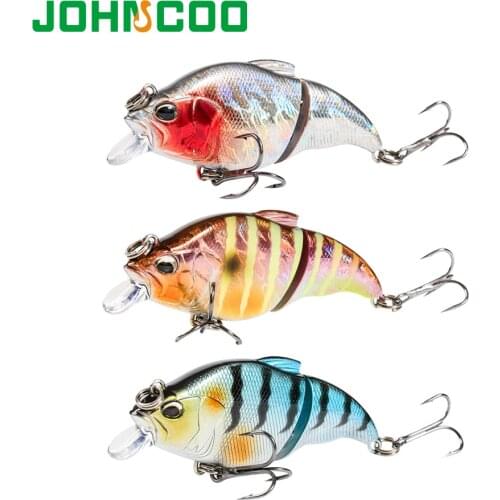 JOHNCOO Vibration-X Sinking Fishing Lures Kit 3pcs Hard Bait Minnow Pesca Bass Bait 2 Segment Crank Wobbler Fishing Lure Set