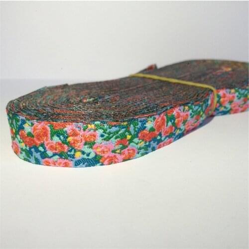 New Red rose Flower 16mm 5/8" 100% Polyester Woven Jacquard Ribbon For DIY Sewing Accessories Headwear Or Diy Dog Collar