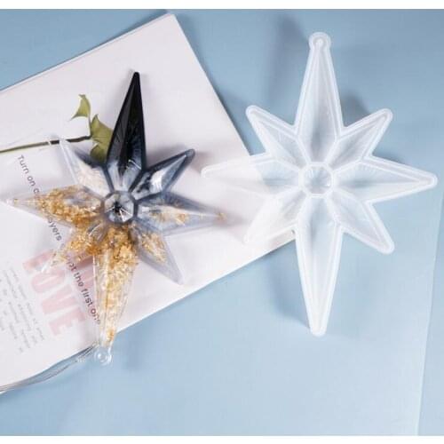 Transparent Silicone Mould Resin Decorative Craft DIY Octagonal star color lights Mold epoxy resin molds for jewelry