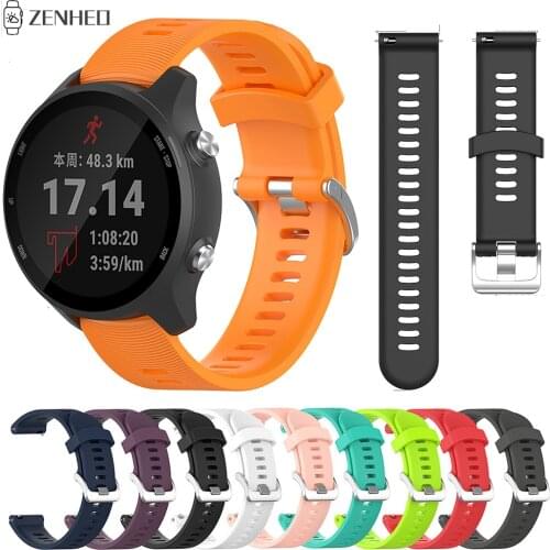 Silicone Bracelet Strap for Garmin Forerunner 245 245M Smart Watch Band Replacement 20mm Watchband