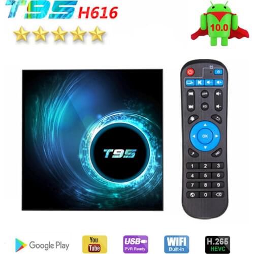 T95 Smart TV Box Android 10.0 4GB 64GB 2.4G WiFi Allwinner H616 Quad Core 6K HDR 3D Set-top Box Media Player Ship from Spain