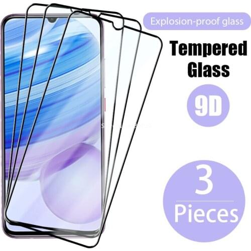 3PCS Tempered Glass for Xiaomi Redmi Note 10S 9 10 9S Pro Max 5G Full Cover Screen Protector on Redmi 9C 9AT Pro Protective Film