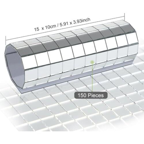 Mirror Mosaic Self-Adhesive Mini Square Glass Mirror Party Home Bar KTV Mini DIY Hand Craft Tiles Crafts Decoration