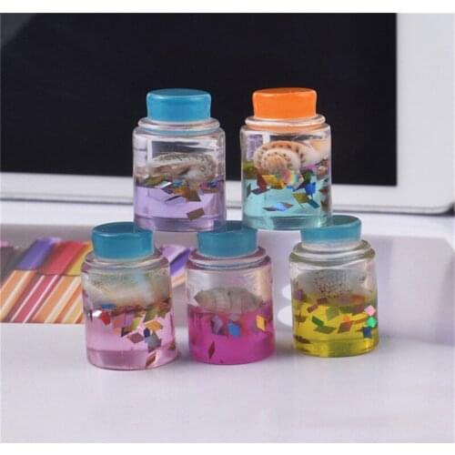 10pcs drifting bottle Charms Resin flatback Accessories Handamde Brooch pins Shell Couch In bottle Keychain DIY Crafts Christmas