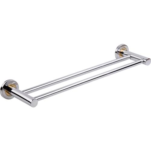 2 Layer Wall-Mounted Towel Shelf For Bathroom Kitchen Towel Hanging Holder Stainless Steel Kitchen Bathroom Supplies