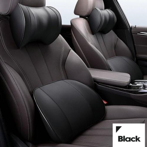 2Packs Car Pillow & Back Support Cushion with Adjustable Strap Neck Pillow Back Cushion Memory Cotton