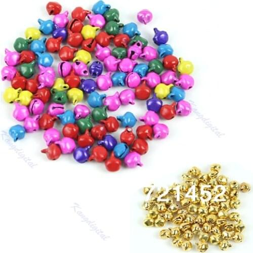 200pcs/lot Small Bell Craft Jewelry Wedding Charms 6mm Bead Finding