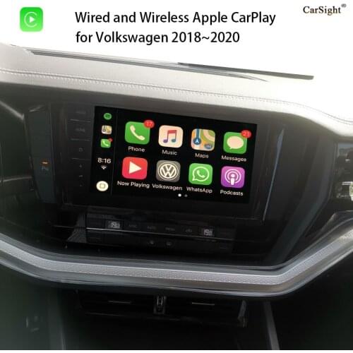 2019 2020 Wireless Apple CarPlay Video Interface for Volkswagen Car Play GPS Music Whatsapp Hand-Free Phone Call Siri Voice