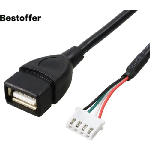 30CM DuPont 4-Pin XH2.54 Female to USB 2.0 Female/Male Data Cable