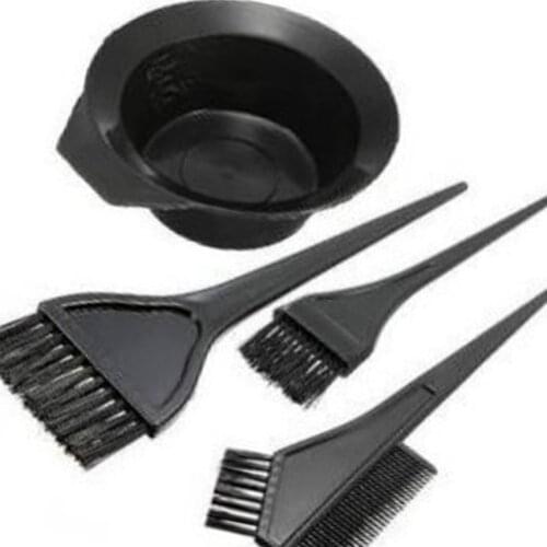 4Pcs Hair Dye Colouring Brush Comb Bowl Hairdressing Styling Tools Durable