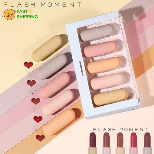 5 Color/Set Mini Lipstick Set Portable professional makeup full Portable lipsticks for lips makeup tint lip gloss lipstick matte