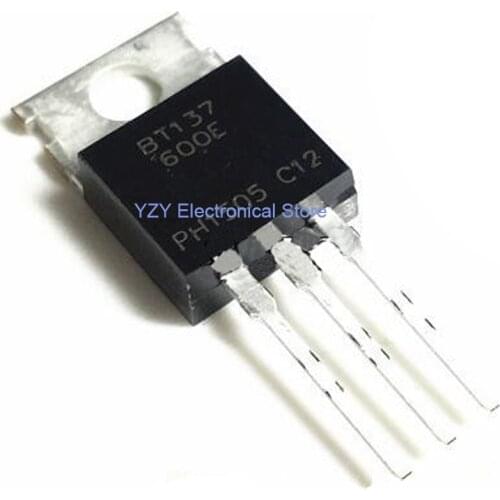 5PCS/LOT BT137-600E BT137 BT137-600 TO-220 600V Triacs RAIL TRIAC Brand New Original Integrated Circuits Fast Shipping