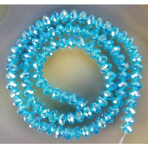 72PCS 6x8mm Blue Multicolor AB+Crystal Loose Beads Accessory Parts Fashion Jewelry Making Design Natural Stone Gift For Women