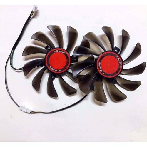 95MM Dual Graphics cards cooling fan For XFX RX580 584 588 Video Card Cooler
