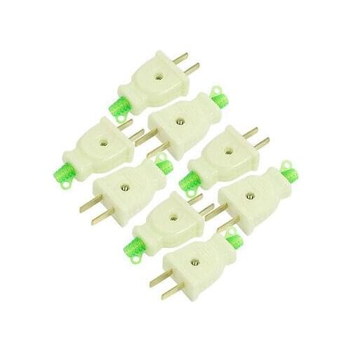 AC 250V 16A 2 Pin US Power Cable Connector Electrical Plug Off White