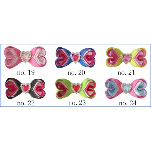 100 BLESSING Good Girl 2.5" Love Hair Bow Valentines Day Heart Rose Baby Gift