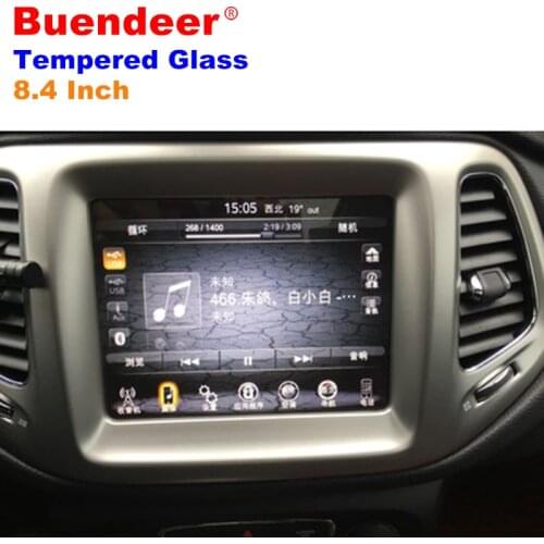 Buendeer 8.4 inch GPS Screen Protector Full Protective Film For Jeep Grand Cherokee SRT Compass 2017 2018 Screen Steel Protect