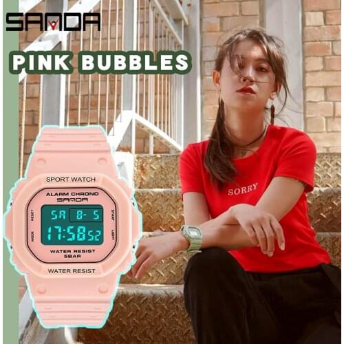 BASID Womens Watches Waterproof Simple Casual Sports Digital Wristwatch Fitness Modern Clock For Gift Female Ladies Kids Child