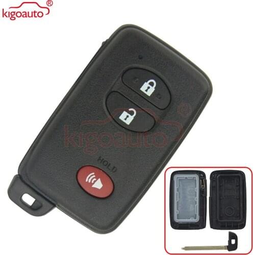 Smart key case cover shell for Toyota Avalon Camry Highlander RAV4 3 button kigoauto